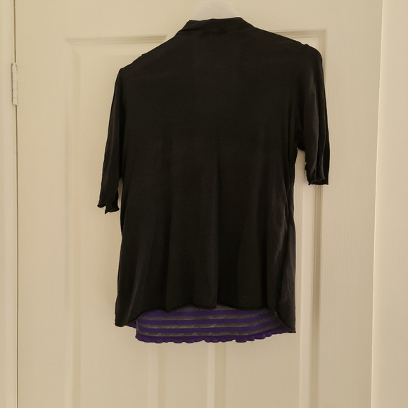 Quelque Purple Black Top - Picture 2 of 6